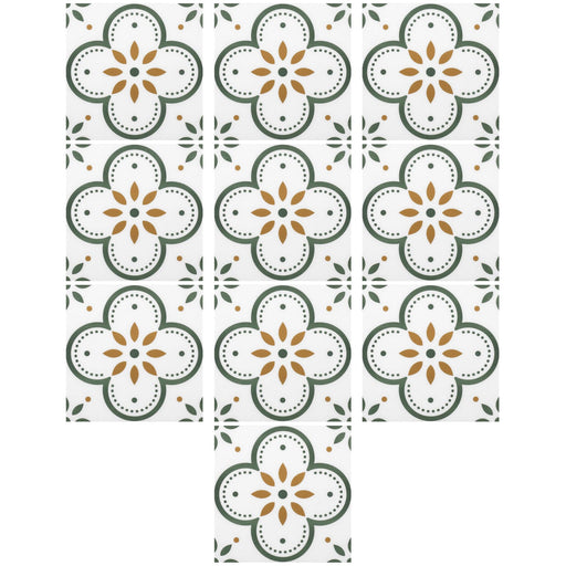 Peel and Stick Floor Tiles Kitchen / Bathroom Backsplash Sticker Detachable Waterproof DIY Tile Stickers for Wall Decoration Tiles Home Decoration (8x8 Inch / 10 Pcs Set)