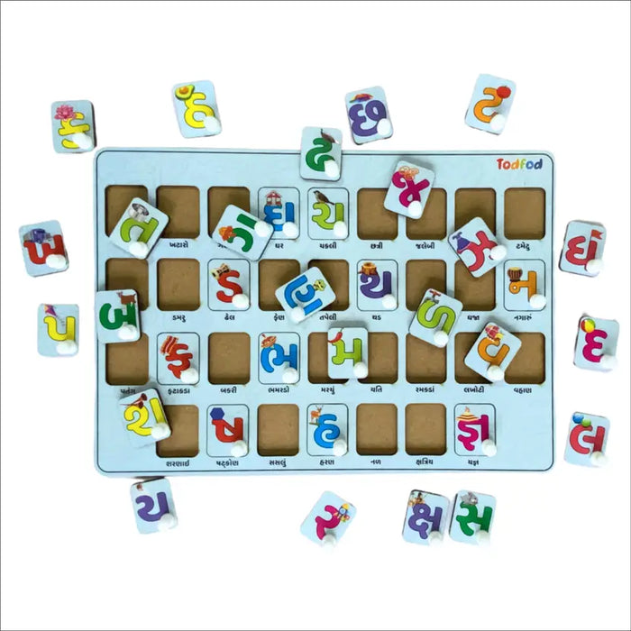 Todfod Gujarati Alphabet Puzzle โ Wooden Learning Toy