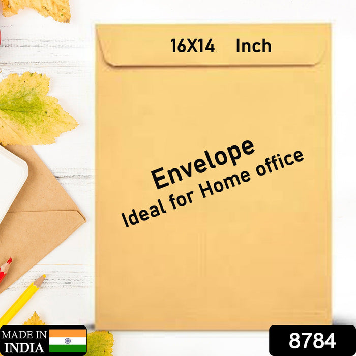 Brown Kraft Envelope for Invitations & Office Use (1 Pc, 16x14 Inch)