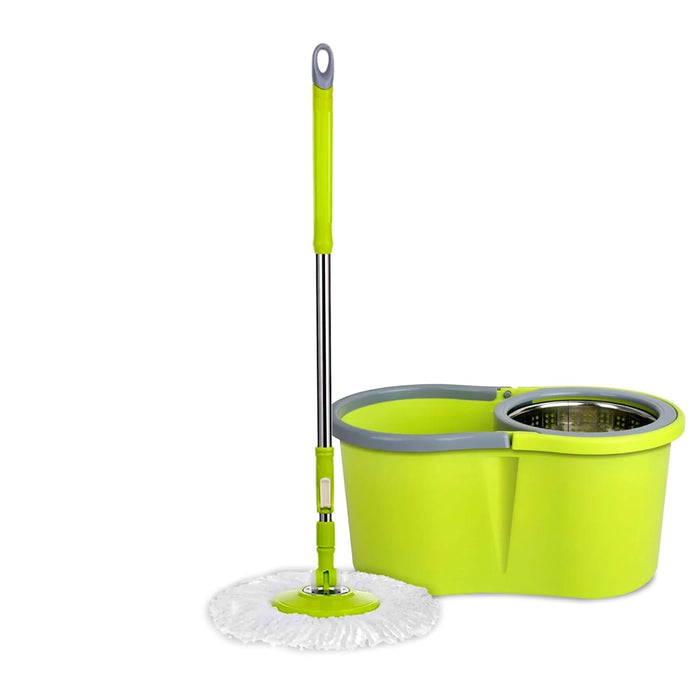 Quick Spin Mop With Steel Spin, Bucket Floor Cleaning, Easy Wheels & Big Bucket, Floor Cleaning Mop with Bucket
