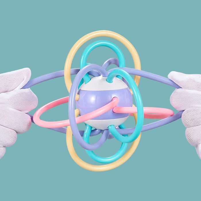 Silicone Baby Teether Rattle LOOPI Toy (3β12M, Multicolor)