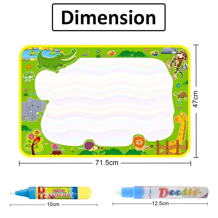 FunBlast Jumbo Magic Water Drawing Mat – Reusable Rainbow Doodle Pad for Kids | Educational & Mess-Free Fun for Toddlers, Boys & Girls