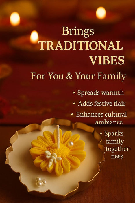 Elegant Lotus Tealight Candle – Floral Scented Handcrafted Decor