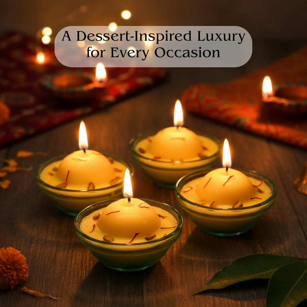 Rasmalai Candle Gift Set – Home Décor & Festive Celebration Pack