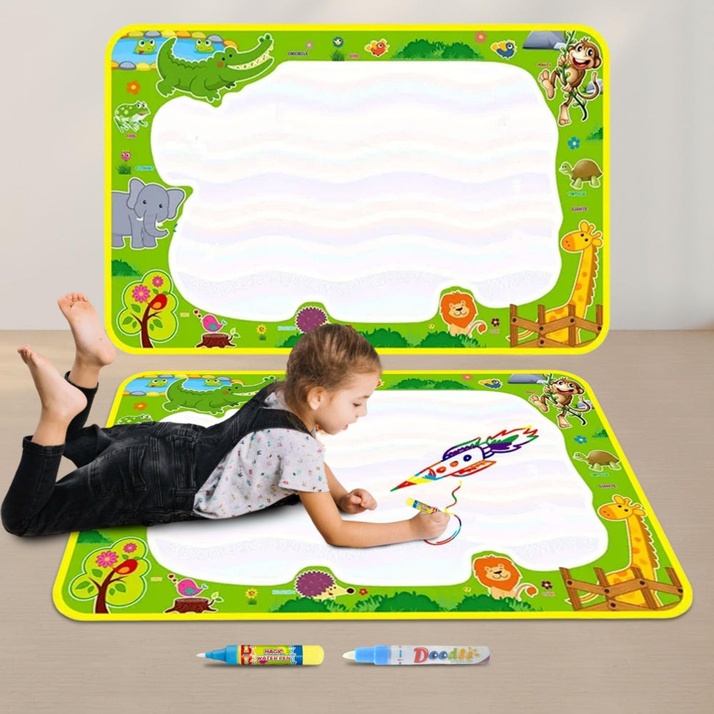 FunBlast Jumbo Magic Water Drawing Mat | Reusable Rainbow Doodle Pad for Kids | Mess-Free, Educational Fun