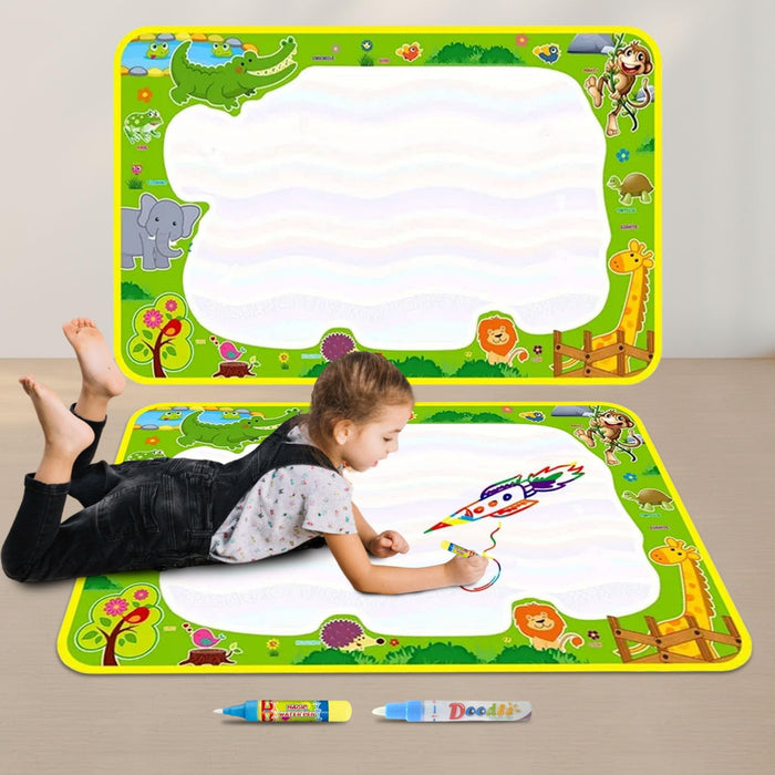 FunBlast Jumbo Magic Water Drawing Mat | Reusable Rainbow Doodle Pad for Kids | Mess-Free, Educational Fun