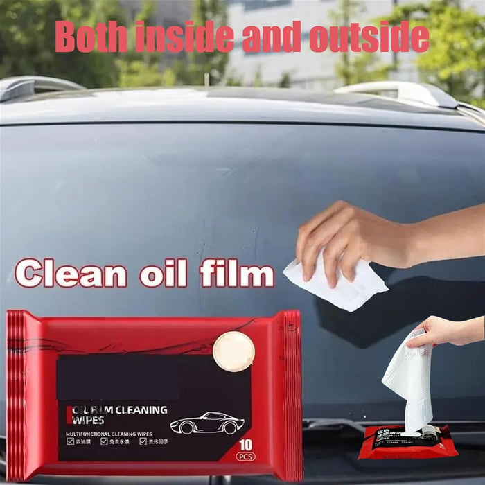 Oil Film Cleaning Wipes – PACK OF 3 (Total 30 Wipes)