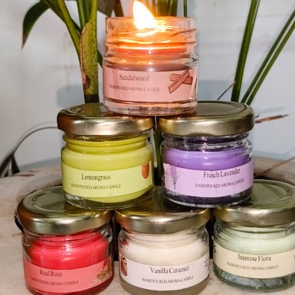 Fragrant Glass Candle Set – 6-Piece Gift Pack