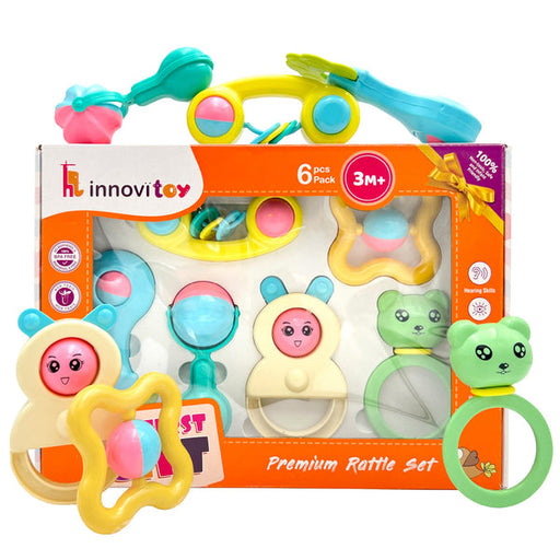 Innovitoy My First Gift Premium Rattle 6 Pcs Set - Multi