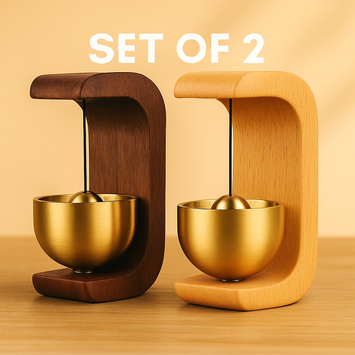 Premium Japanese Meditation Bell – Desk & Home Decor (SET OF 2)