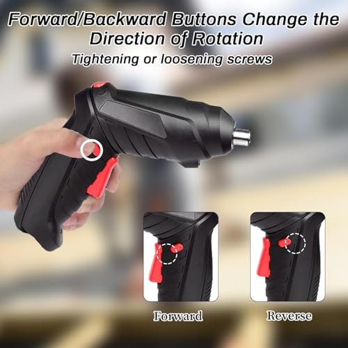 Electric Cordless Screwdriver Kit Set| Rechargeable Screw Gun with USB Cable