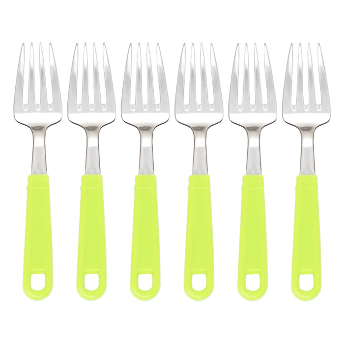 24-piece stainless steel cutlery set with stylish stand for home dining.
