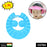 Soft bathing cap for babies with adjustable fit.