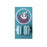 Mop and broom holder with adhesive backing for easy wall mounting.