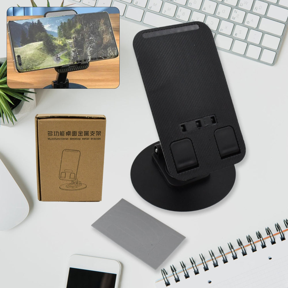 Rotating Foldable Mobile Stand – Height & Angle Adjustable Phone Holder for Desk (1 Pc)