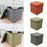 Storage box stool with cushion seat