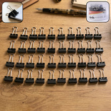 Heavy-Duty Black Binder Clips Set (19 mm, 40 Pc)