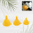 Set of plastic funnels in small, medium, and large sizes