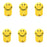 Plastic Self-Adhesive Smiley Face Hooks, 1 Kg Load Capacity (6pcs)