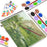 Watercolor set with paint shades and brush for artists.