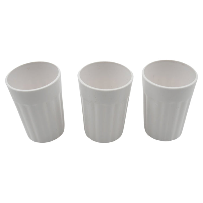 Small Plastic Coffee / Tea Cups Reusable Plastic Cup Mug Lightweight Microwavable Safe Unbreakable Camping Coffee Mugs for Tea Milk Water Juice Tea (3 Pcs Set)
