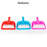 Big dustpan and broom set for multipurpose cleaning