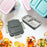 Miracle Quick Lock Leak Proof 2 Compartment Stainless Steel LUNCH BOX Inner Plate Reusable Microwave Freezer Safe Lunch Box Trendy Thermal Insulation Leak Proof for Office Vacuum Tiffin Box for Boys / Girls / School / Office Women and Men 