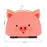 Side view of piglet book lamp showcasing light and design