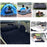 Inflatable bed with pump for car camping, includes pillows