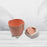 White rabbit-shaped trash can, small with lid, for desk use.