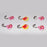 Easy-to-install plastic hooks for hanging, 6 pcs.