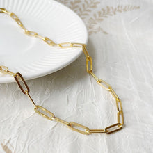 Minimal Paperclip Chain Link Necklace