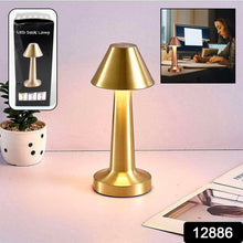 Touch Control Metal LED Table Lamp – USB Rechargeable & Dimmable