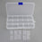 15-Grid Clear Plastic Jewelry Organizer Box with Dividers (1 Pc)