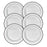 Round Plastic Dinner Plates Wedding Birthday Party Tableware Supplies (6 Pcs Set)