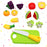 Kids' toy set featuring sliceable plastic fruits, realistic design