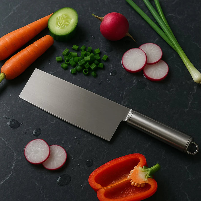 High-Quality Stainless Steel Vegetable Cleaver – 1 Piece