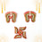 Decorative Laxmi Charan (Pagla) & Swastik Combo Set (3pc Set)