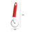 Ganesh stainless steel pizza cutter wheel, shown from various angles.