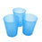 Reusable Plastic Drinking Tumblers - 4-Piece Transparent Water Cup Set for Kitchen & Dining