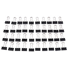 Heavy-Duty Black Binder Clips Set (19 mm, 40 Pc)