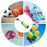 Inflator Air Ball Pump Soft Bouncing Ball Development Kids Toy, Sports Plastic Pump for Soccer, Basketball, Football, Volleyball Ball (17 Cm)
