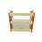 Plastic 3-in-1 organizer rack, multi-layered design for efficient storage in different spaces.