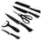 6 Pieces Professional Kitchen Knife Set, Meat Knife, Chef's Knife with Non-Slip Handle for Home, Kitchen and Restaurant with Chef Peeler and Scissor (Stainless Steel / 6 Pcs Set)