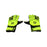 Detailed view of football goalkeeper gloves with protection features