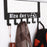 Heavy-Duty Carbon Steel Over Door Hook Rack for Towels & Coats (1 Pc, 6 Hooks)