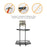 Durable two-tier soap rack for holding soap bars in household bathrooms.