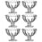 Glass Ice Cream Bowls Glass Dessert Cups for Sundae (6 pcs / 120ml)