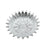 Decorative tray with silver plastic finish