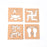 Wooden Decorative Cutouts (Mix Design / 4 Pc)